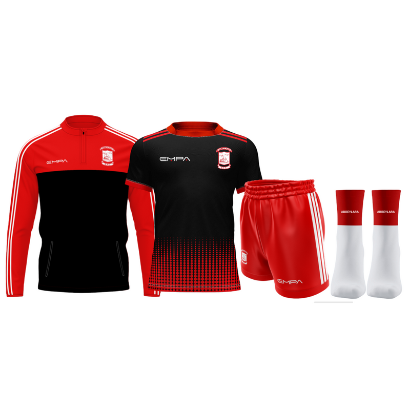 Shorts, Socks, Jersey & Halfzip/Hoodie Bundle - Abbeylara GAA