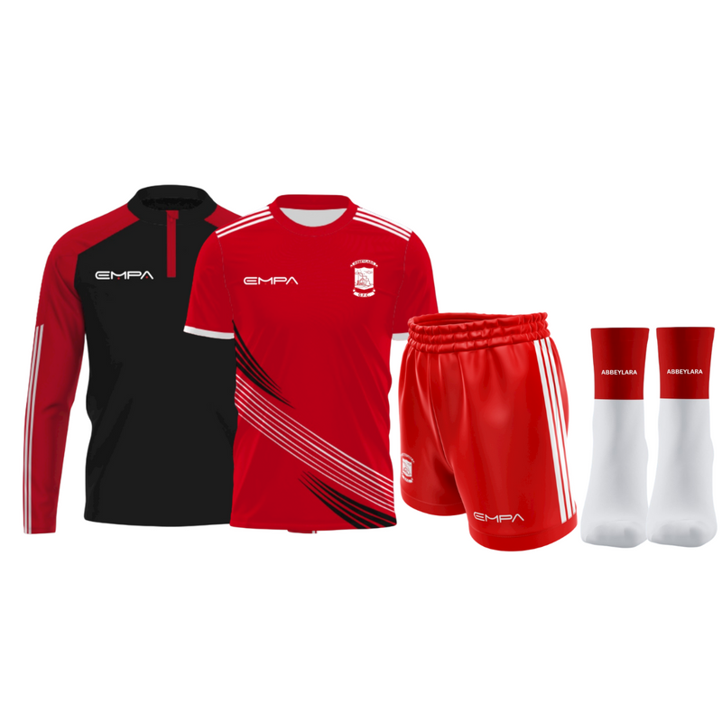 Shorts, Socks, Jersey & Halfzip/Hoodie Bundle - Abbeylara GAA
