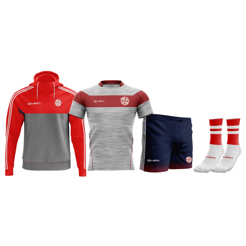 Shorts, Socks, Jersey & Halfzip/Hoodie Bundle (Grey) - St Brides Ladies GFC